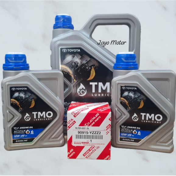 Paket Ganti Oli Asli Toyota TMO Bensin SAE 10W-40 6 Liter + Filter Oli Asli Innova Fortuner Bensin