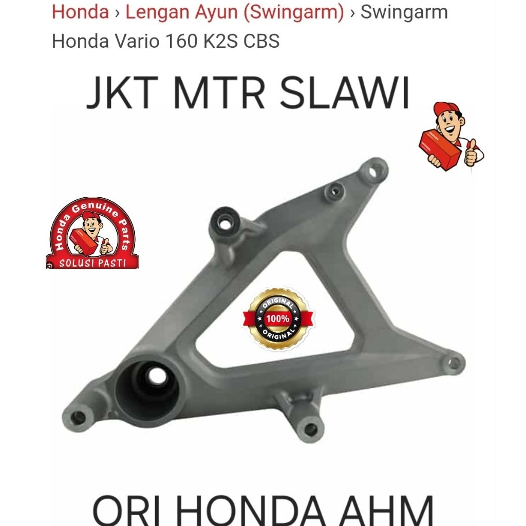 52100 K2S N00 swing arm Assy Vario 160 CBS, asli honda ahm, ori honda ahm, original honda