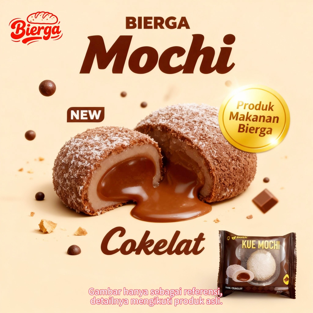 [Bierga] Nougat Mochi  Kue Manco Wijen HALAL Chocolate Strawberry Cookies Cream Assortment Nougat Cr