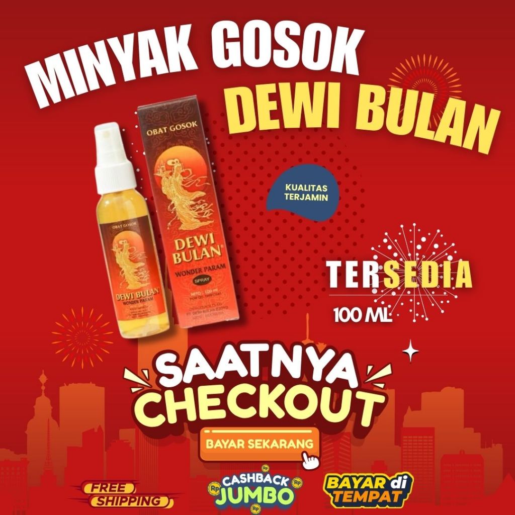 OBAT GOSOK DEWI BULAN SPRAY 100ml - Minyak Gosok Minyak Urut