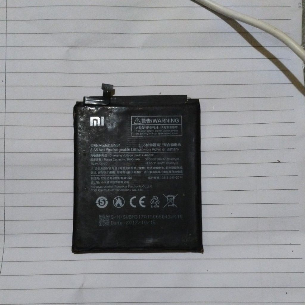 baterai original copotan redmi not 5A tested