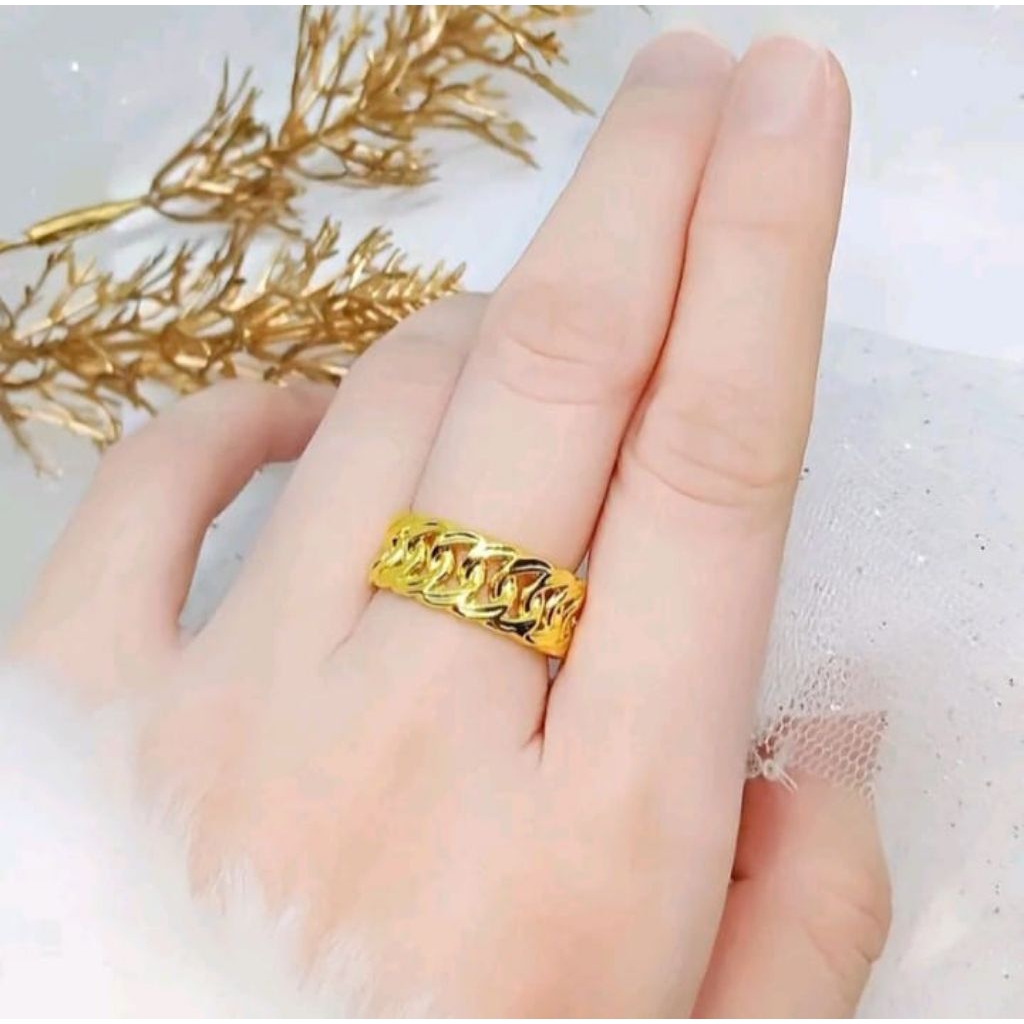 Cincin Unik Terbaru Terbuat Dari Bahan Koin 500 Anti Karat Tidak Mudah Luntur Emas Perak Perhiasan S