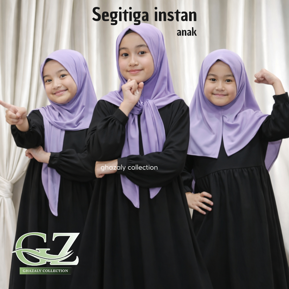 Jilbab Segitiga Instan Anak Hijab Segitiga Instan Anak