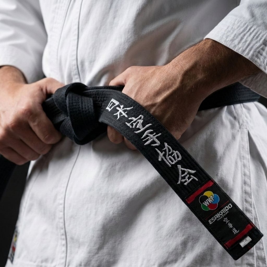 ESAKAIDO - SABUK KARATE SATIN BLACK