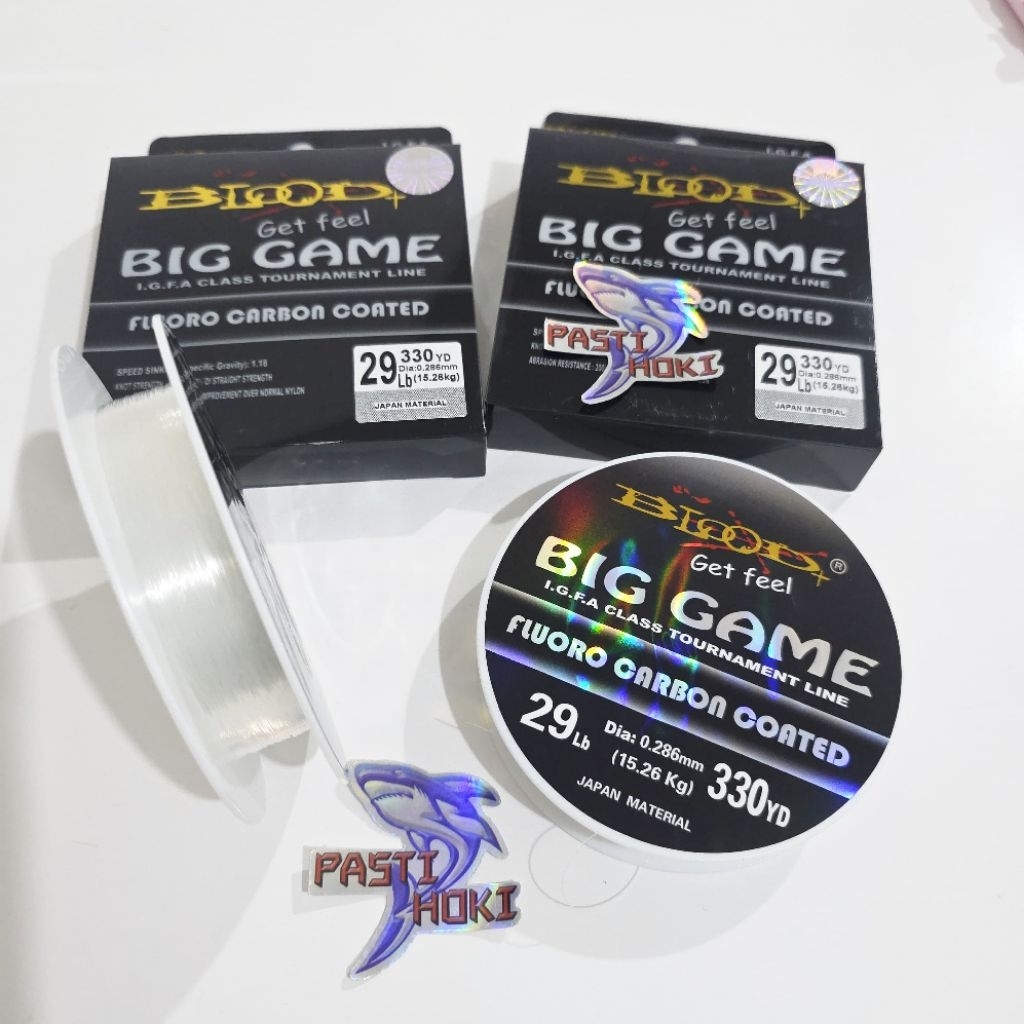 Senar Blood Big Game 240yd Senar Blood Big Game Fluoro Carbon Coated / Senar Pancing Blood Igfa Clas