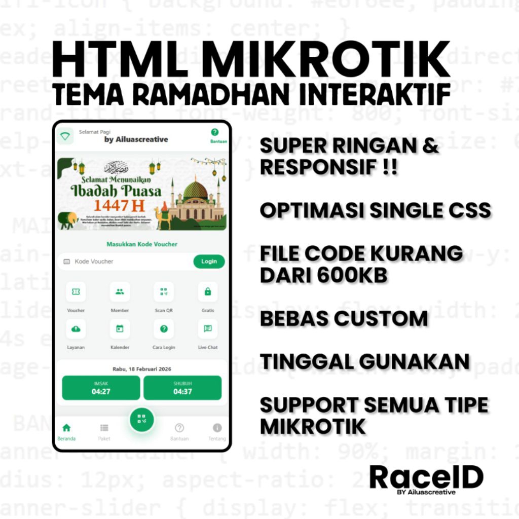 LOGIN PAGE MIKROTIK HTML TEMA RAMADHAN RESPONSIF