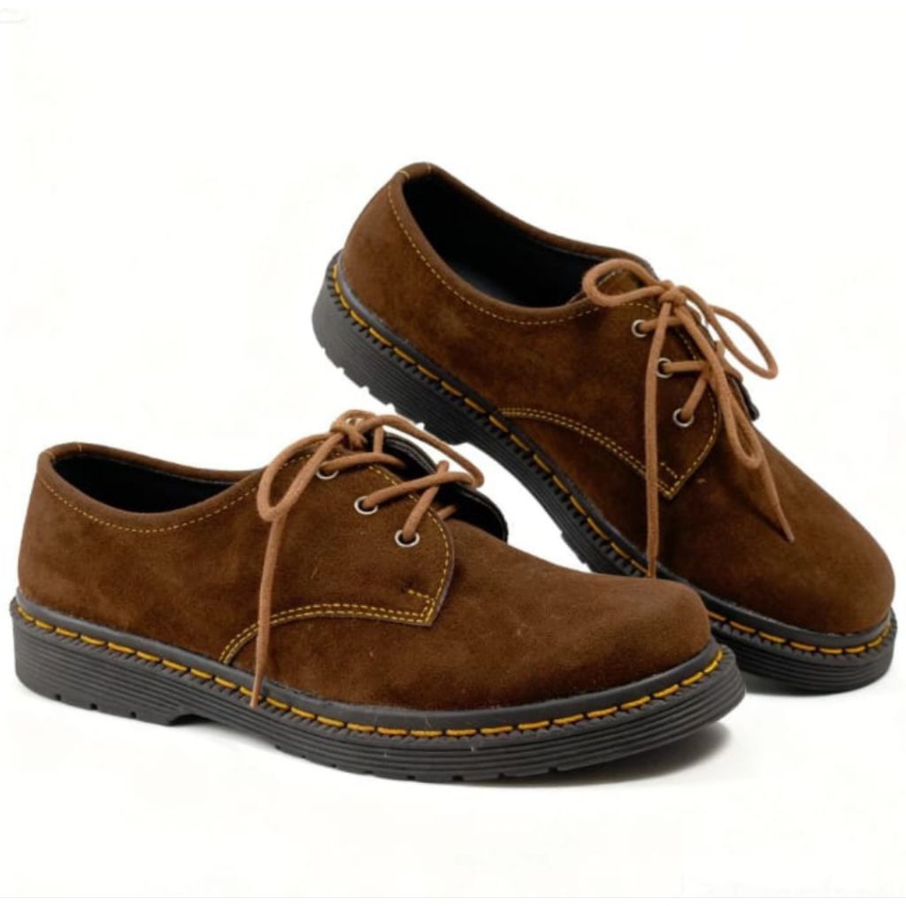 Sparta | Sepatu boots Docmart pendek Pria Wanita | Coklat