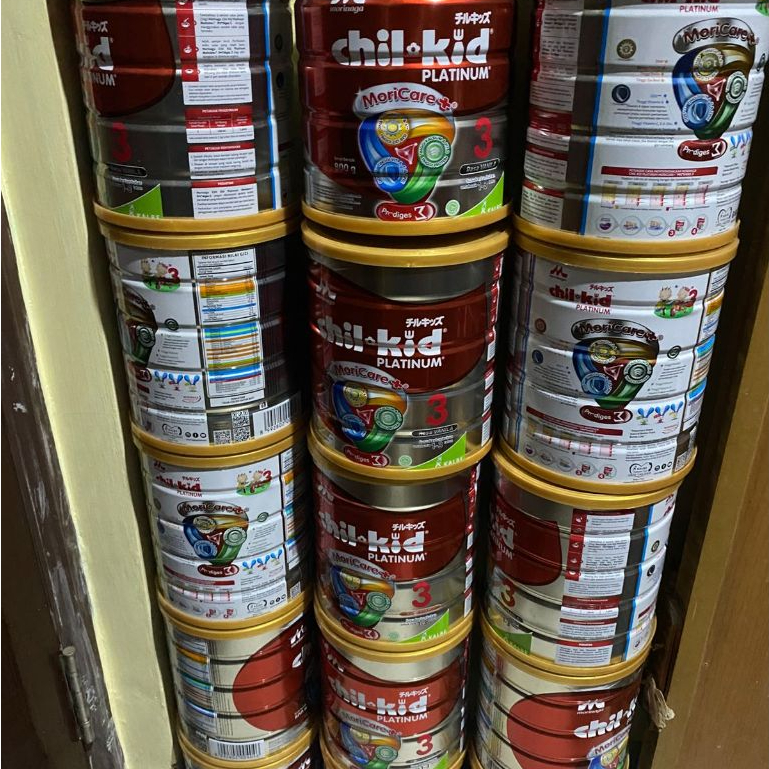 Susu kaleng bekas Formula Morinaga ChilKid Platinum Vanila 800gr untuk Anak Usia 1-3 Tahun