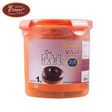 [METTA] pekanbaru/Vista Dark Elmer Dip Glaze 1KG - Saus Manis untuk Donat dengan Berbagai Rasa