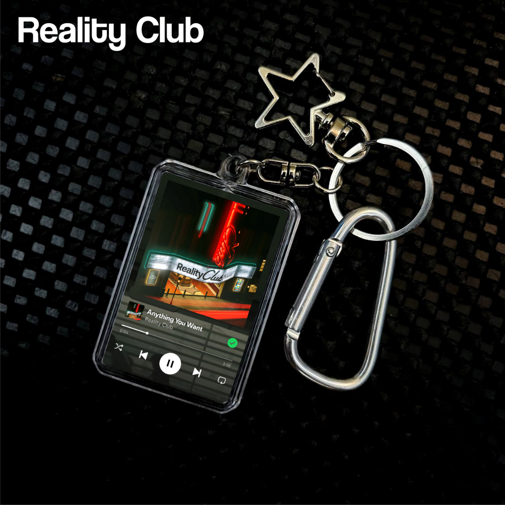 Gantungan Kunci Reality Club Keychain Spotify Scan Barcode 2 Sisi Aesthetic Skena Y2K
