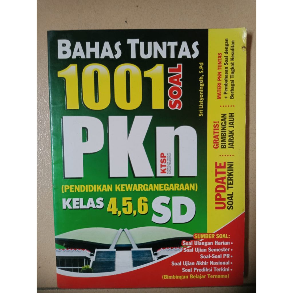 BUKU BAHAS TUNTAS 1001 SOAL PKN KELAS 4,5,6 SD