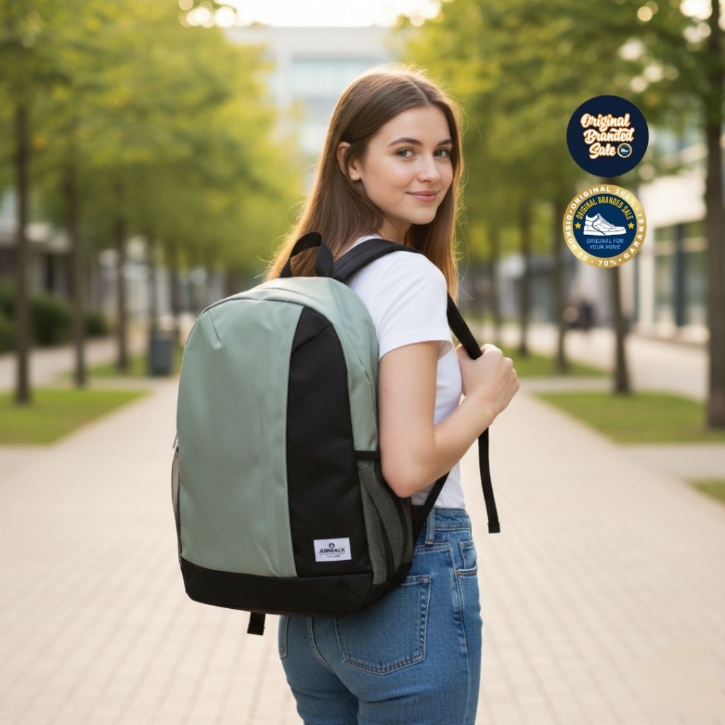 ORIGINAL GARANSI TAS AIRWALK DESCO BACKPACK GREEN/BLACK