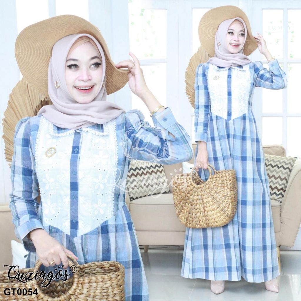 GAMIS TRISET QUZIAGOS GT0054 | READY STOCK | SIAP KIRIM