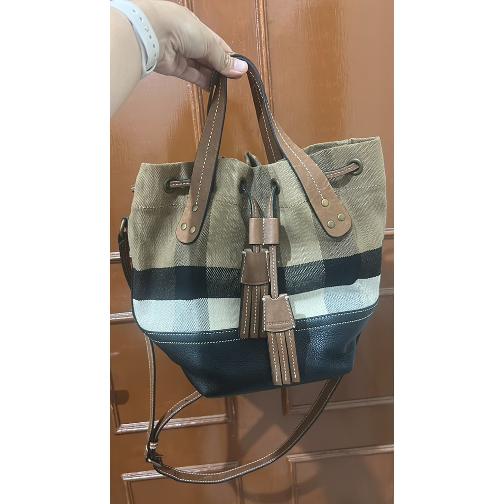 [PRELOVED] Burberry Canvas Bucket Bag