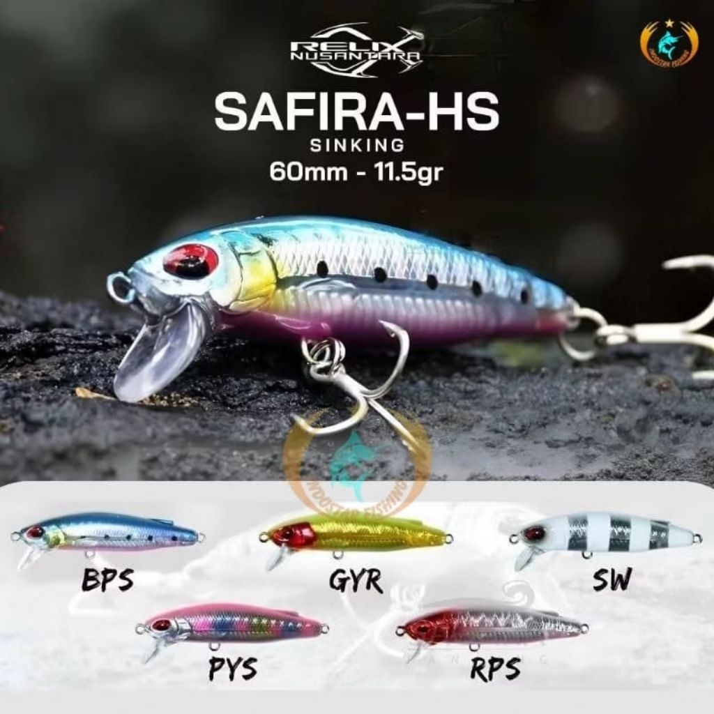 Lure Minnow SAFIRA HS 60mm /11.5gram - Relix Nusantara