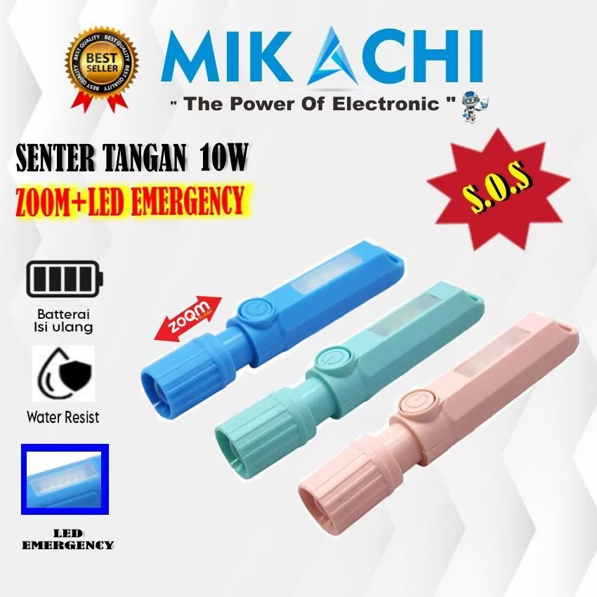 Senter 2 in 1 Zooming Mikachi 10 Watt MC 1002