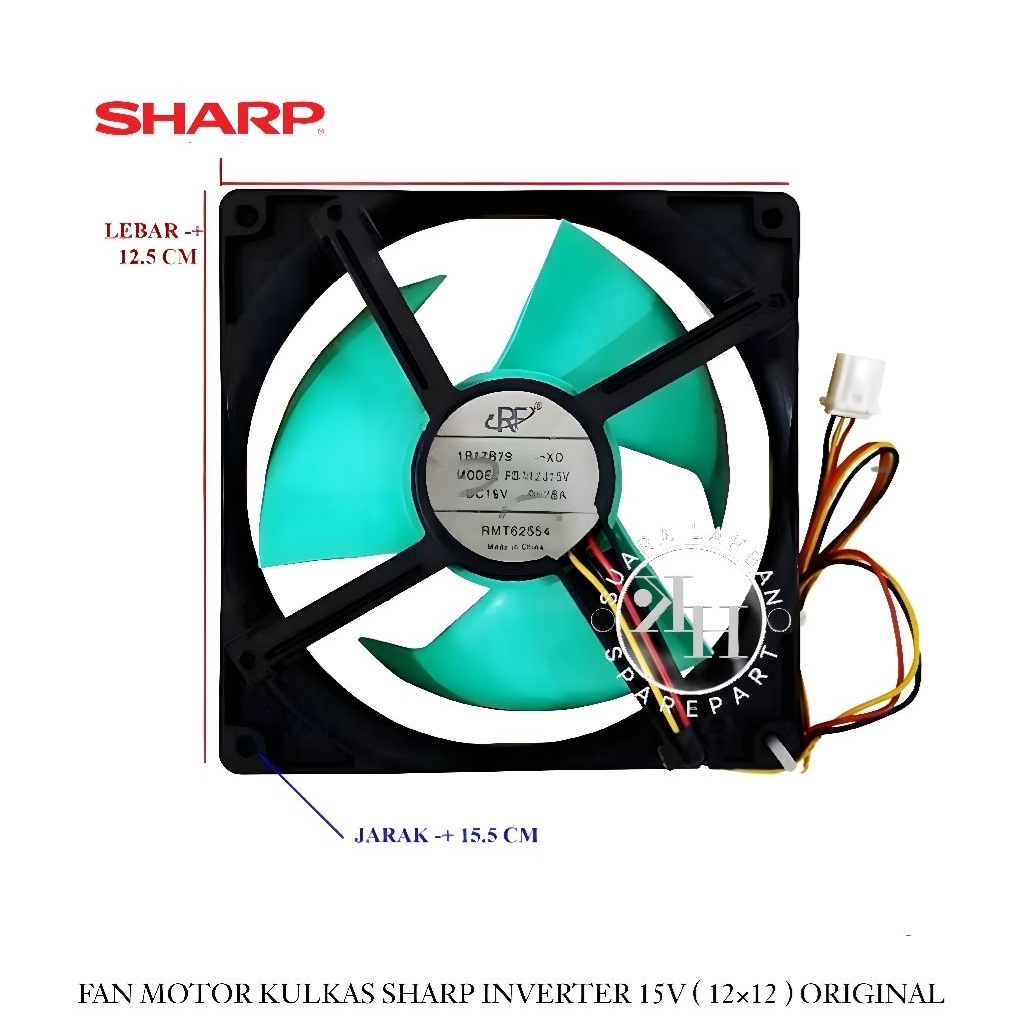 MOTOR FAN 14VDC KULKAS SHARP INVERTER / DINAMO KIPAS KULKAS