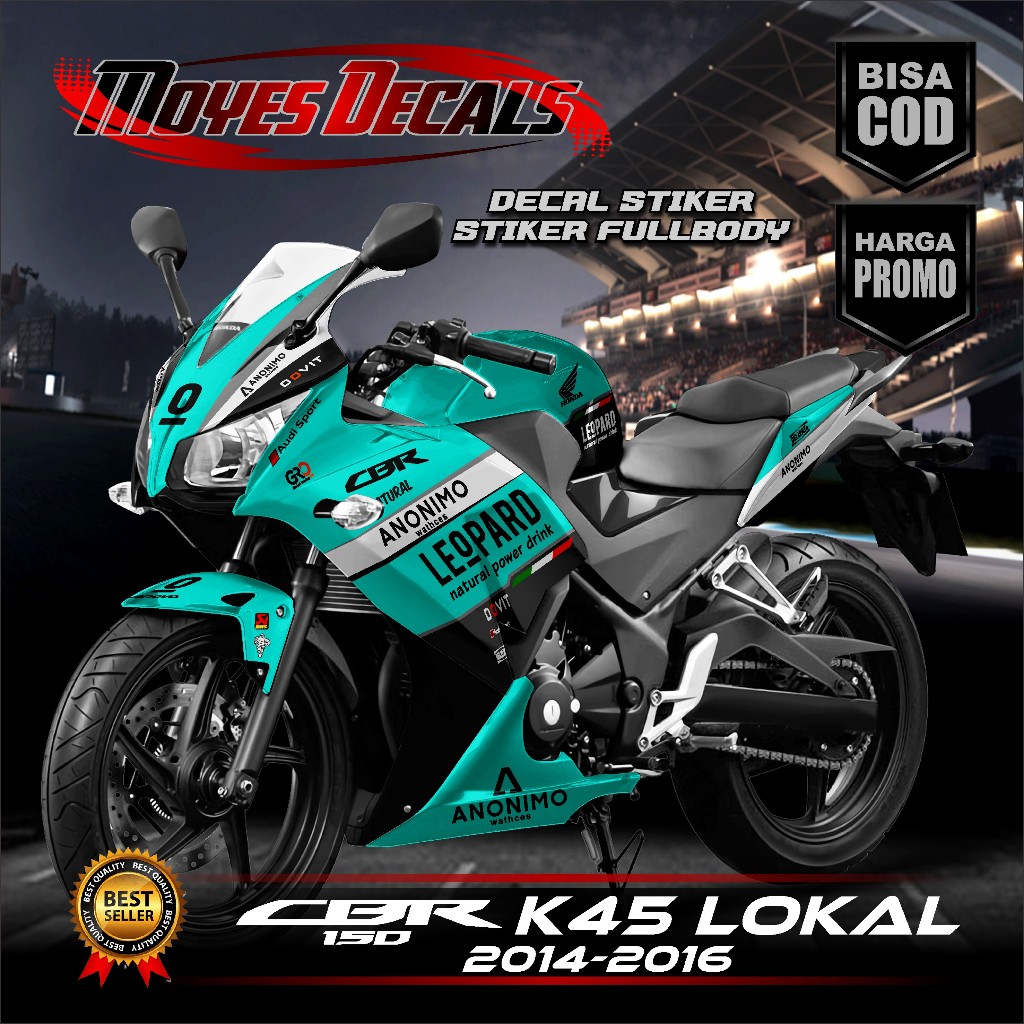 Decal CBR 150R K45 Lokal - Stiker CBR 150R K45 Lokal - Striping CBR 150R K45A Full Body Desain Balap