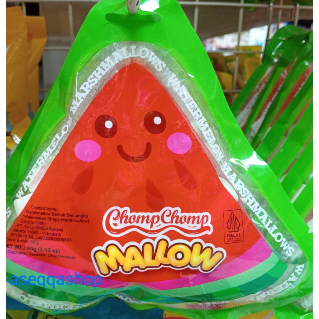 chomp-chomp marshmallow bentuk semangka 60 gr