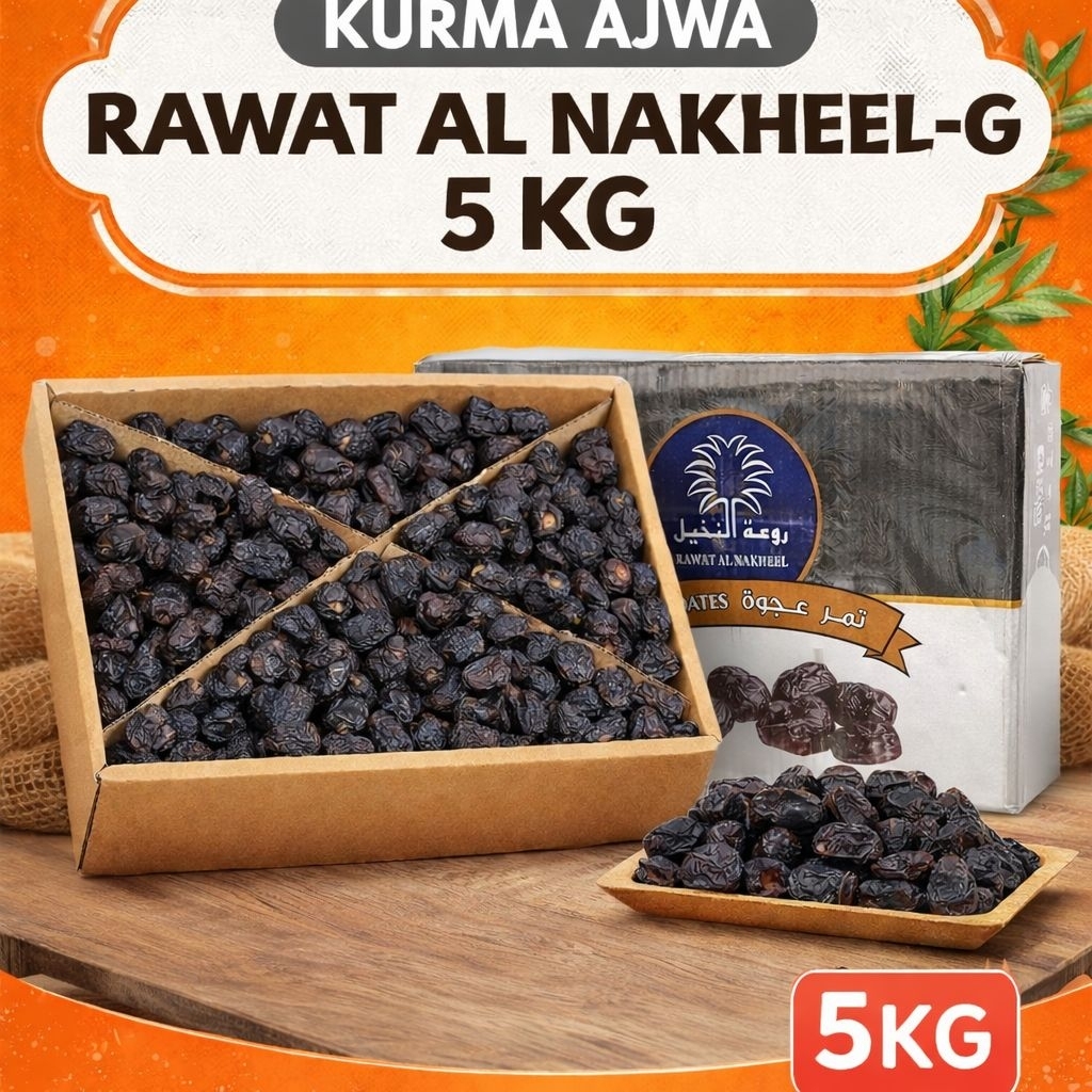 Kurma Ajwa Madinah Rawat Al Nakheel 5kg