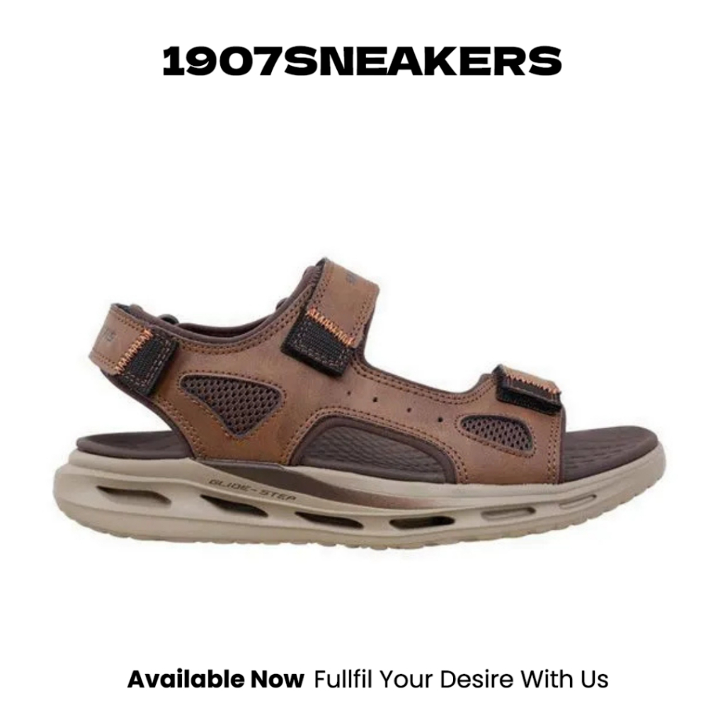 Sepatu Sendal Pria Skechers Orvan Sd - Brown SKE211371BRN