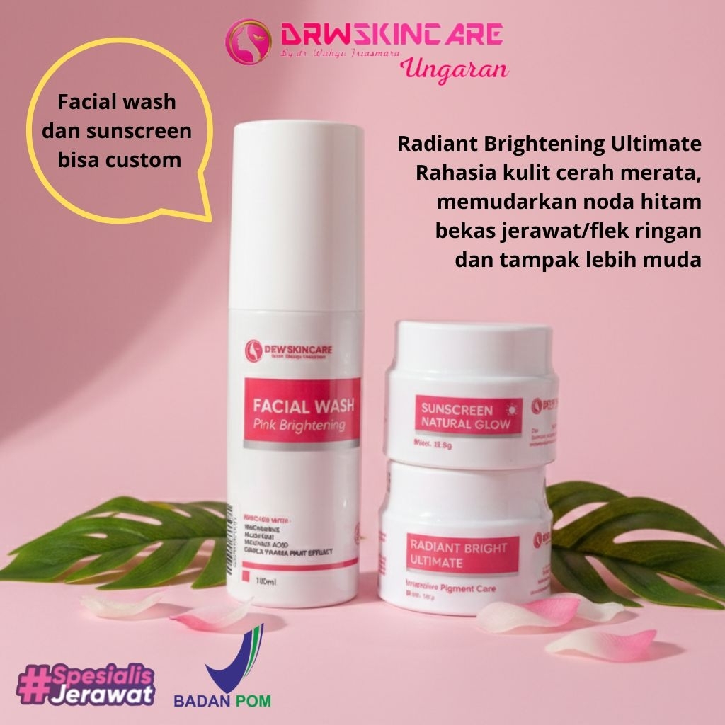 DRW Skincare Paket Radiant Brightening Ultimate - Paket Flek Hitam & Pemutih Wajah BPOM Original