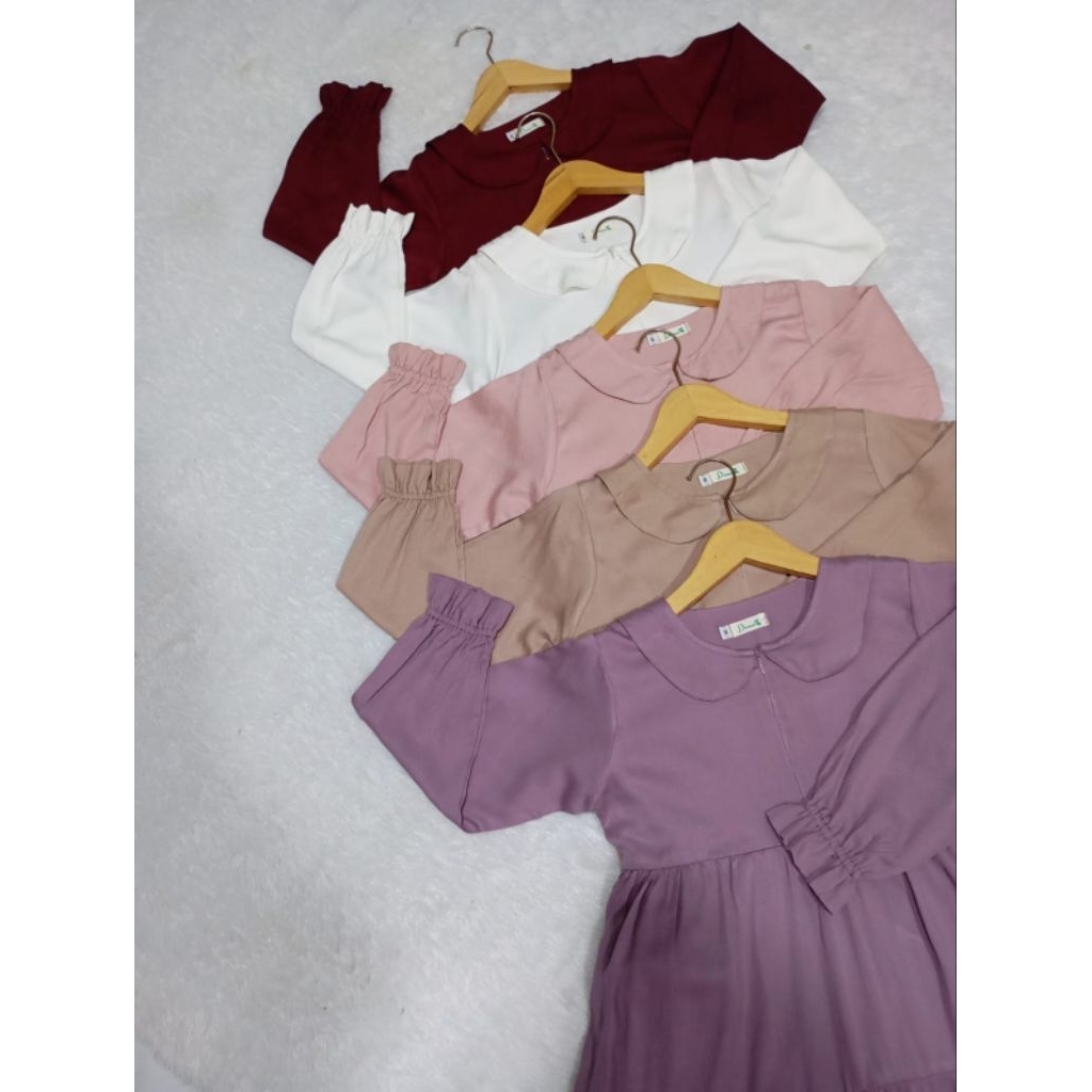 GAMIS ANAK PREMIUM RAYON TWILL POLOS REMPEL