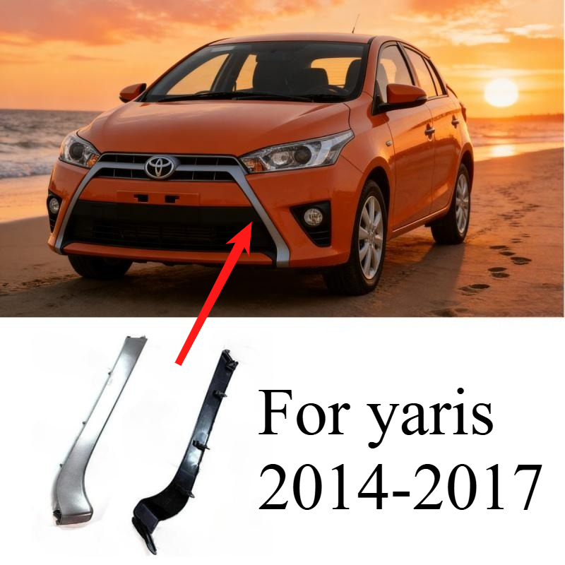 1 SET untuk Toyota Yaris 2014 2015 2016 List Grill Moulding Bumper GRILLE Standar Bingkai Dekorasi C