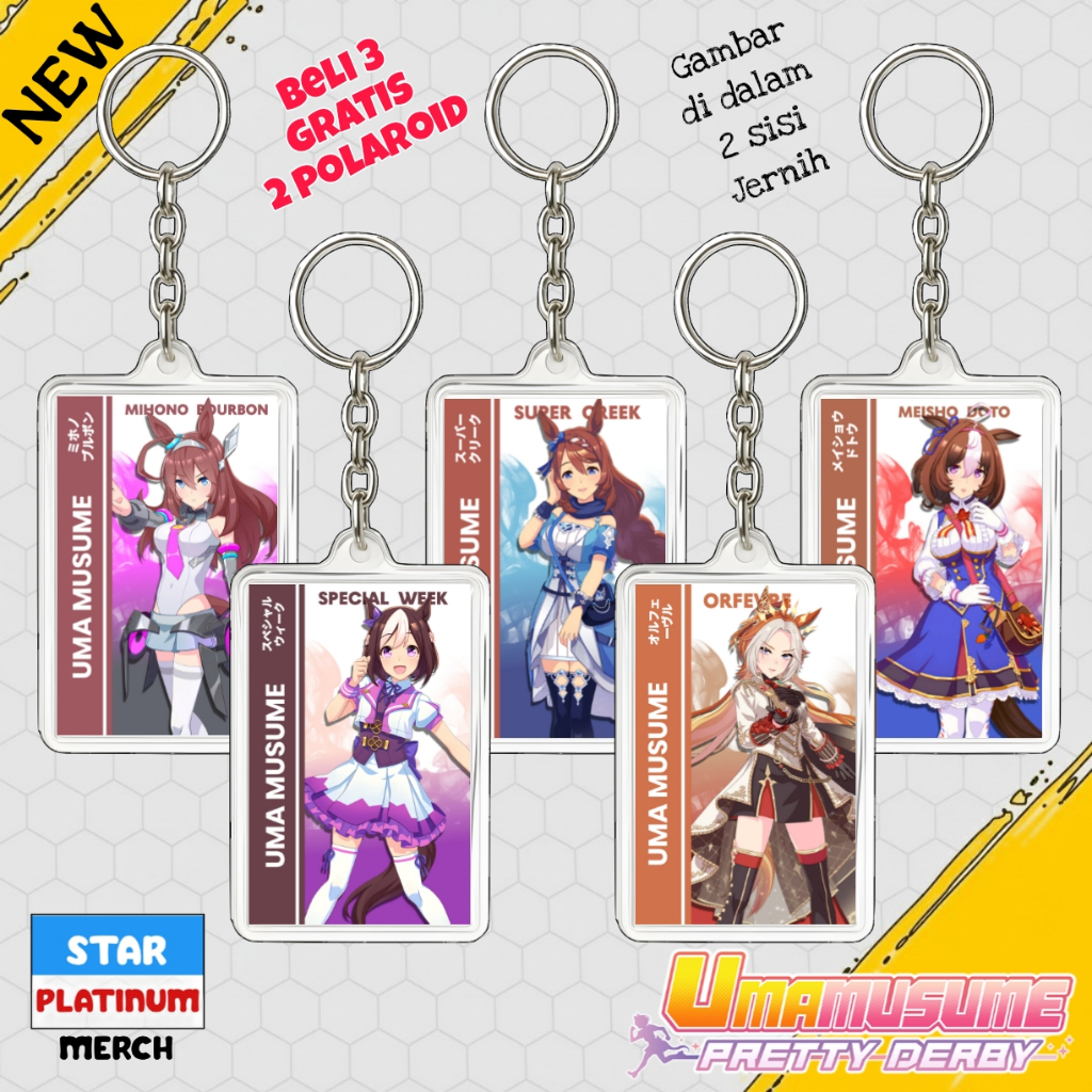 Gantungan Kunci Uma Musume - Keychain Uma Musume Pretty Derby - Ganci Anime - Gantungan Kunci Specia