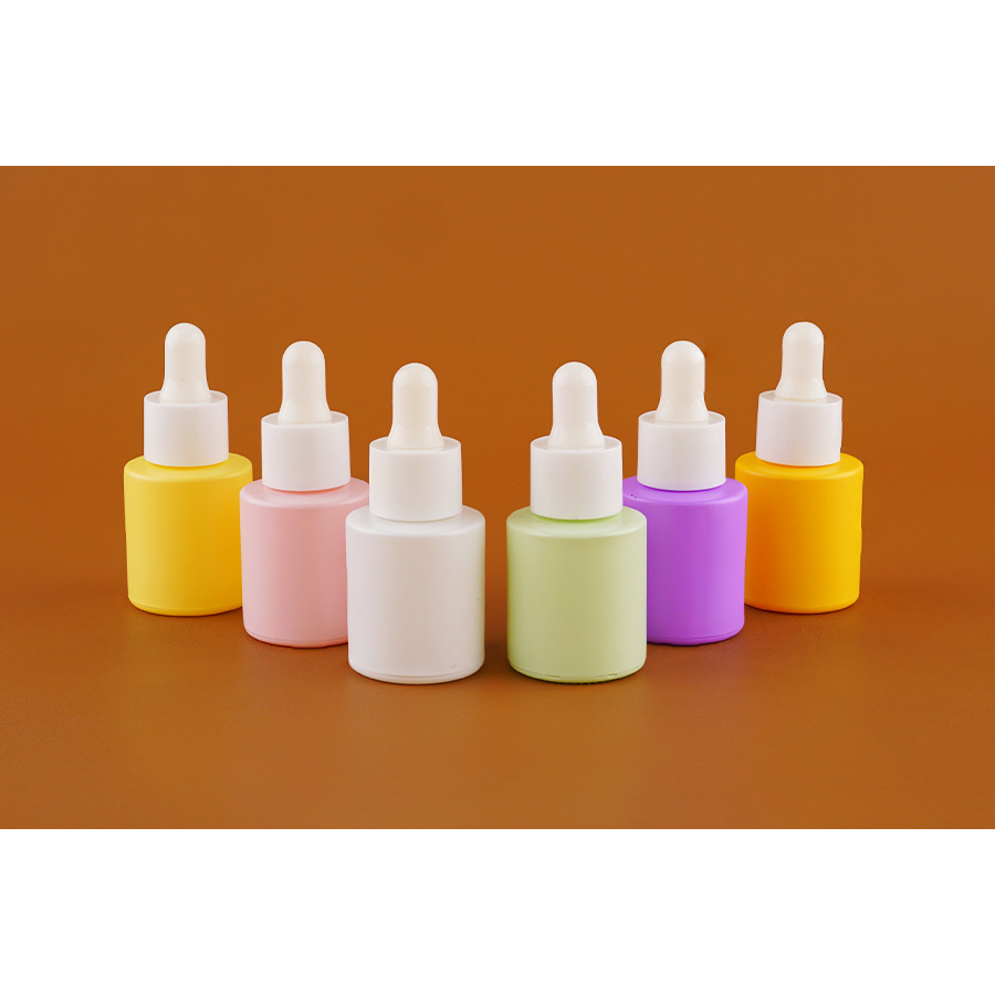 FAVIA - Botol Serum 20ml Kaca Tebal Warna Pastel + Pipet Anti Bocor Grosir 264 pcs