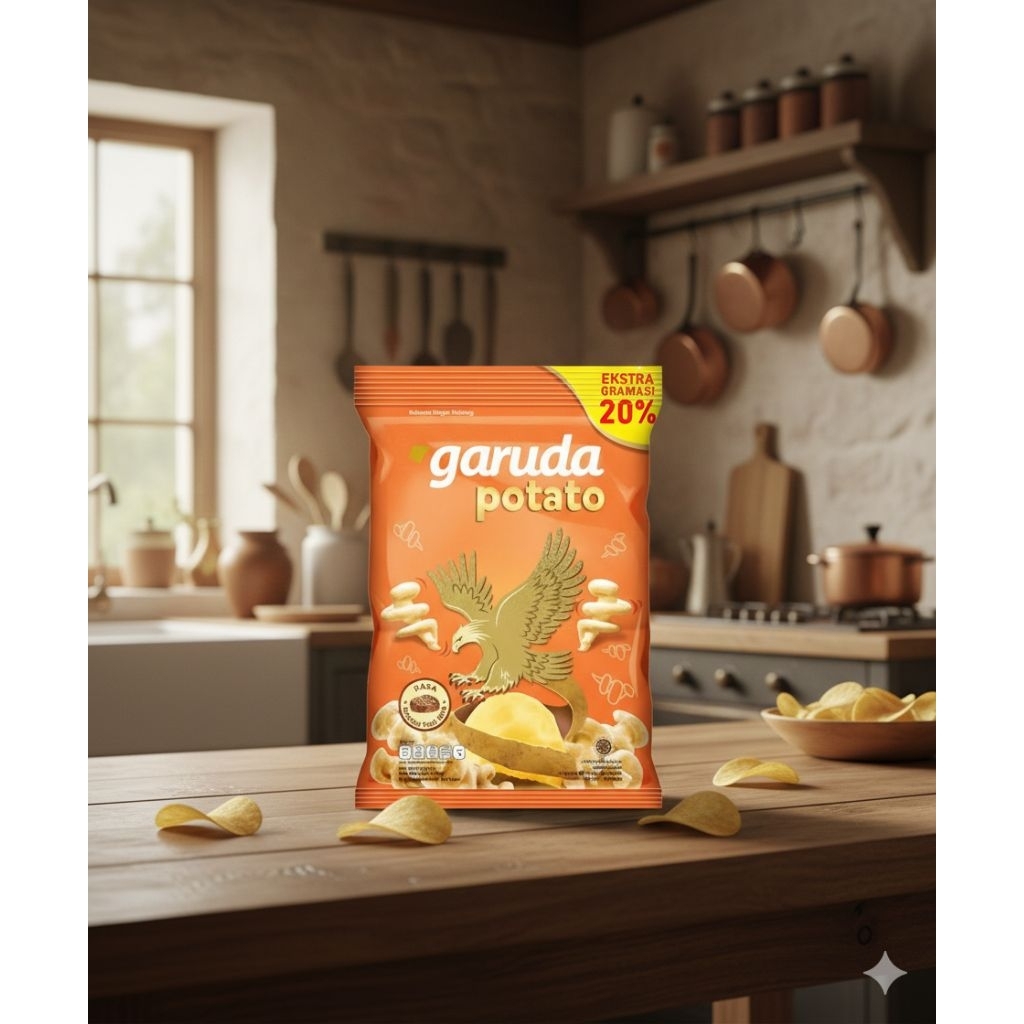TRIANSmart - Garuda Potato Twister Crunchy Rasa Daging Sapi Barbeque