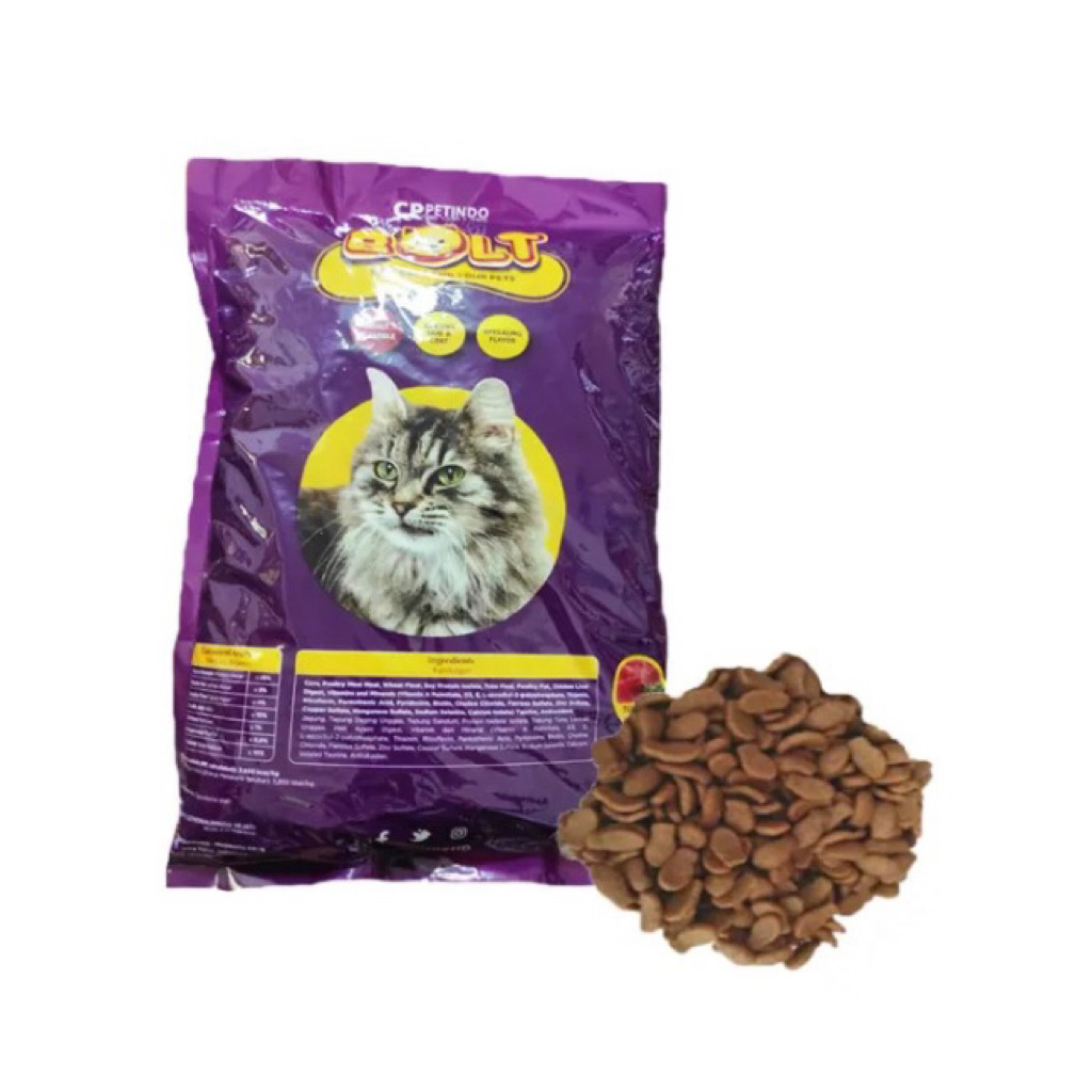 ~NAC~Bolt Dryfood Makanan Kering Kucing 800 gram Donat | Ikan | Salmon