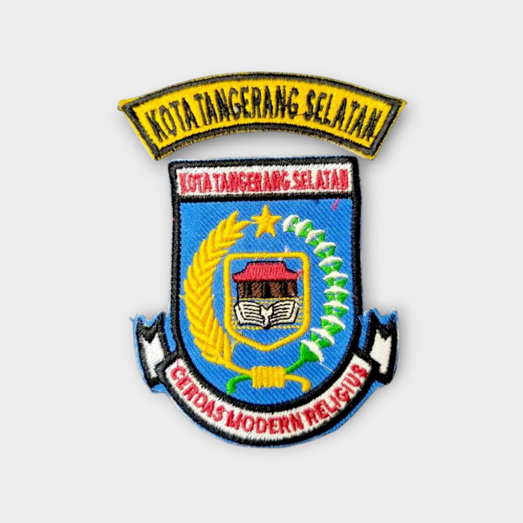 Logo Bordir Kota Tangerang Selatan / Logo Bordir Tangsel / Logo Bordir Daerah / Logo Bordir Satuan /