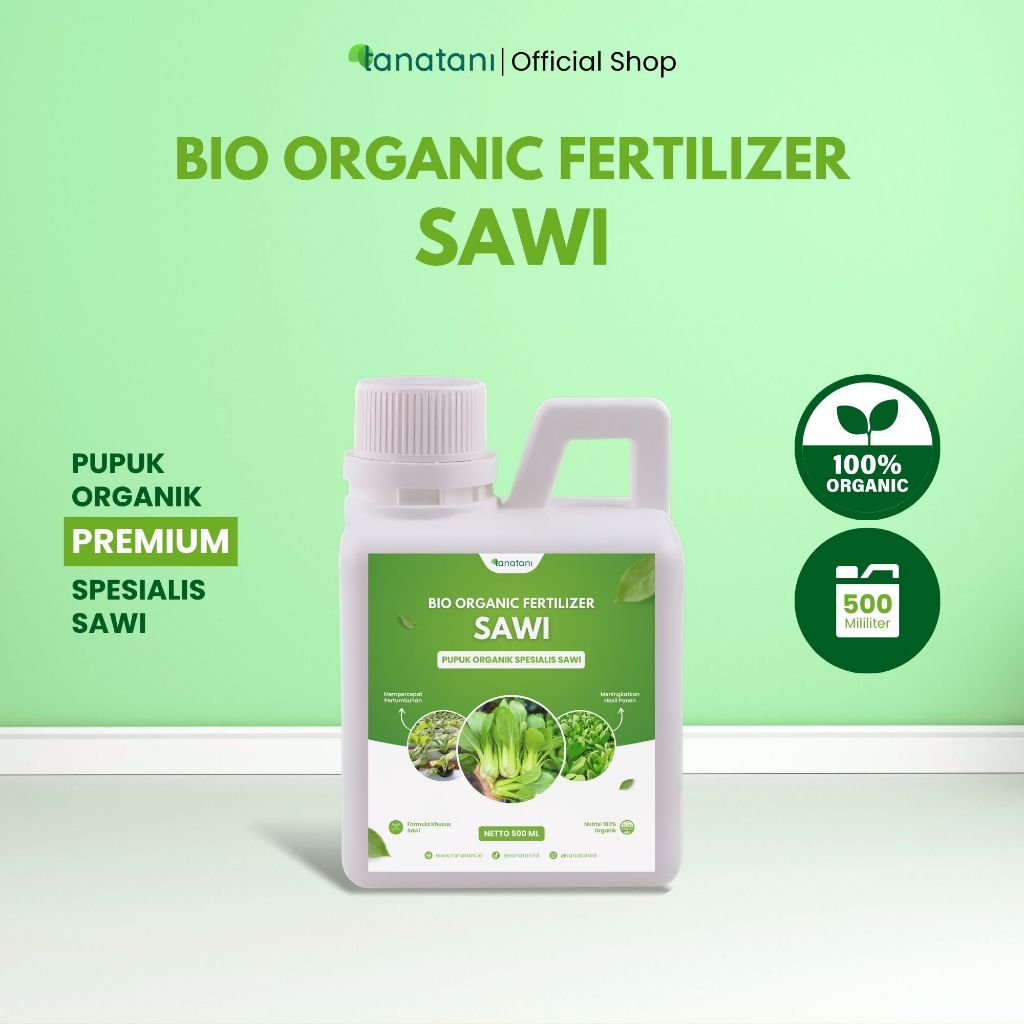 TANATANI - Bio Organic Fertilizer Sawi 500 mL Pupuk Organik Cair Meningkatkan Hasil Produksi Tanaman