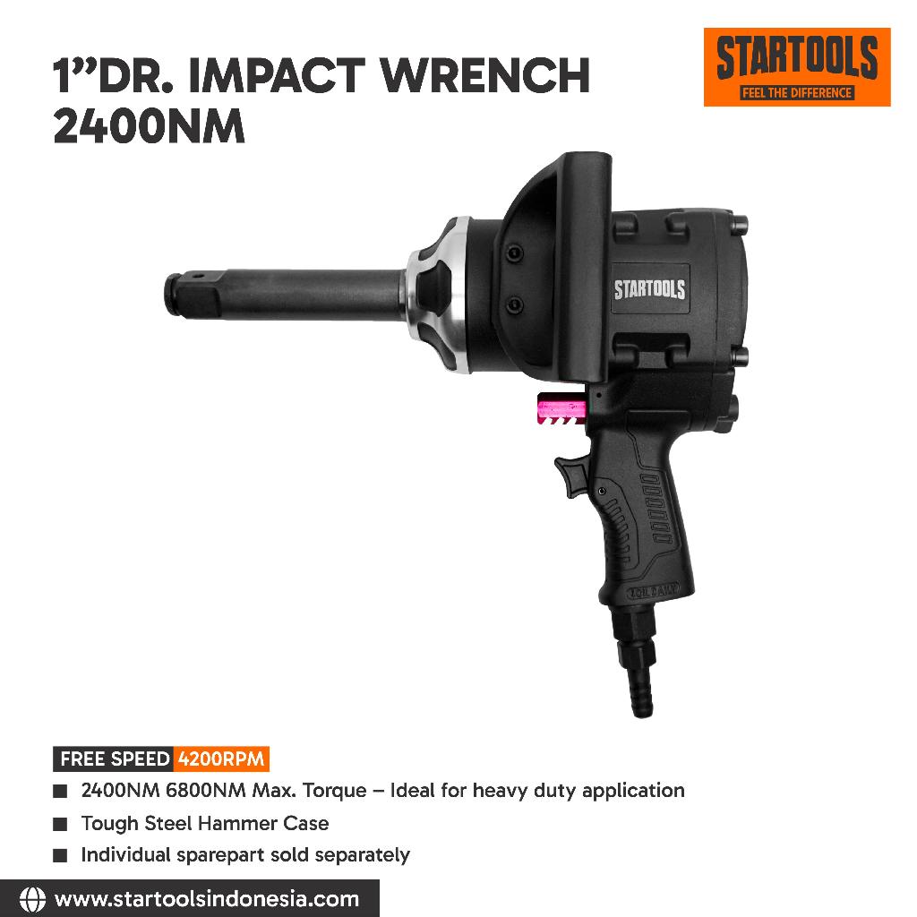 STARTOOLS Impact Wrench Angin Pneumatic 1" Angin Pneumatic 2400Nm