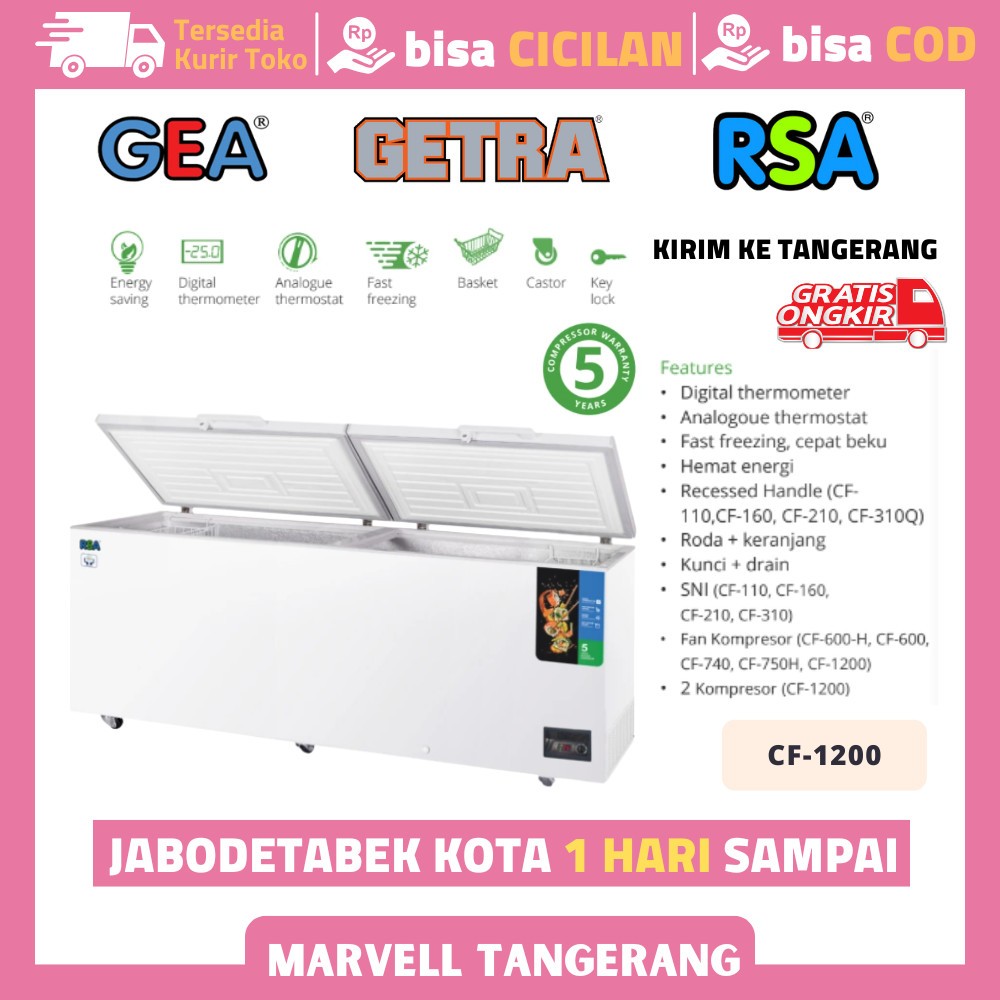 Chest Freezer RSA CF 1200 Chest Freezer Box 1000 Liter