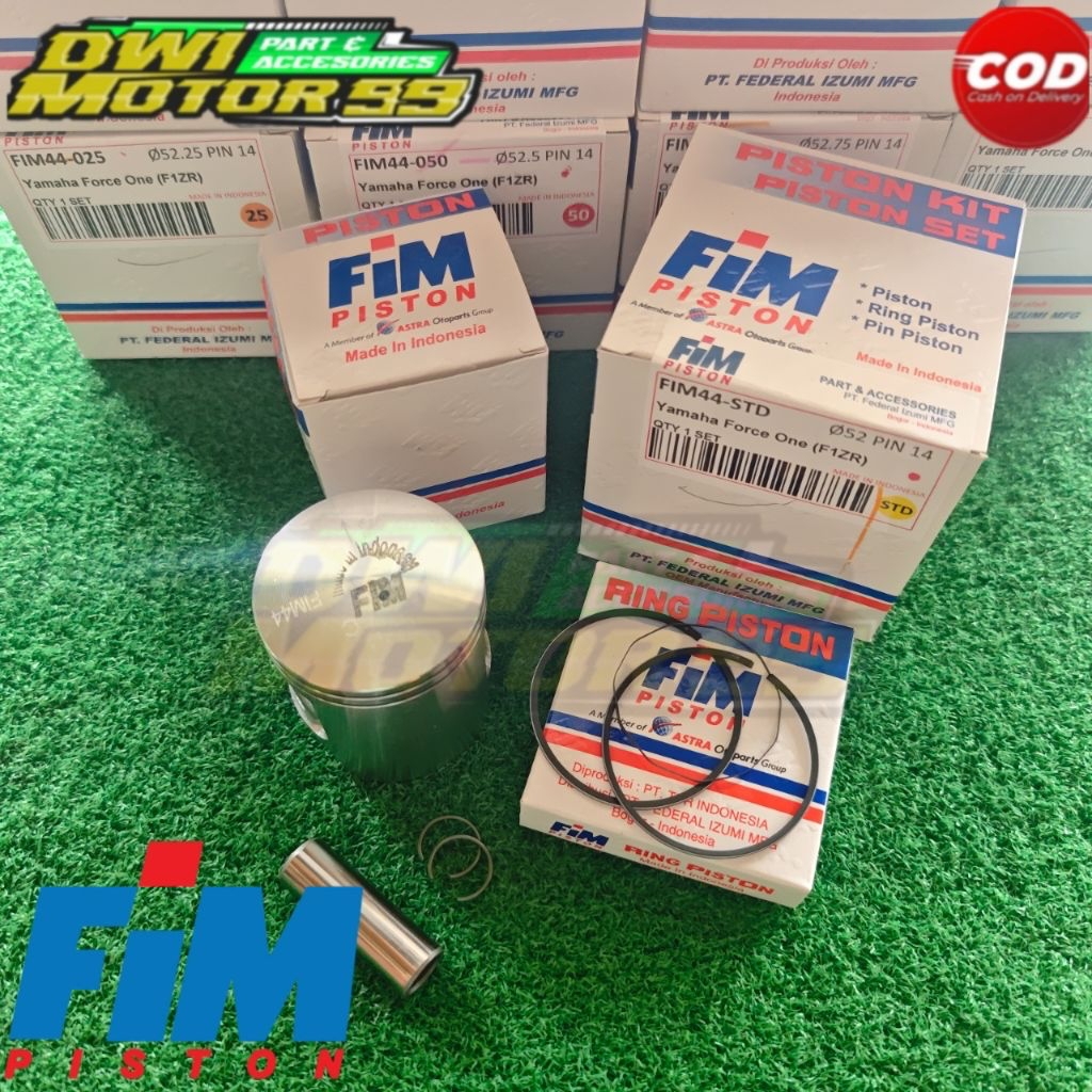 SEHER SET PISTON KIT MERK FIM F1ZR FIZ R FIZR FORCE ONE OS STD 25 50 75 100 ORIGINAL FIM