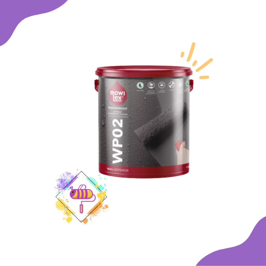 CAT TEMBOK EKSTERIOR / WATERPROOF / Mowilex WP02 Waterproof Cat Pelapis Anti Bocor 4 Kg