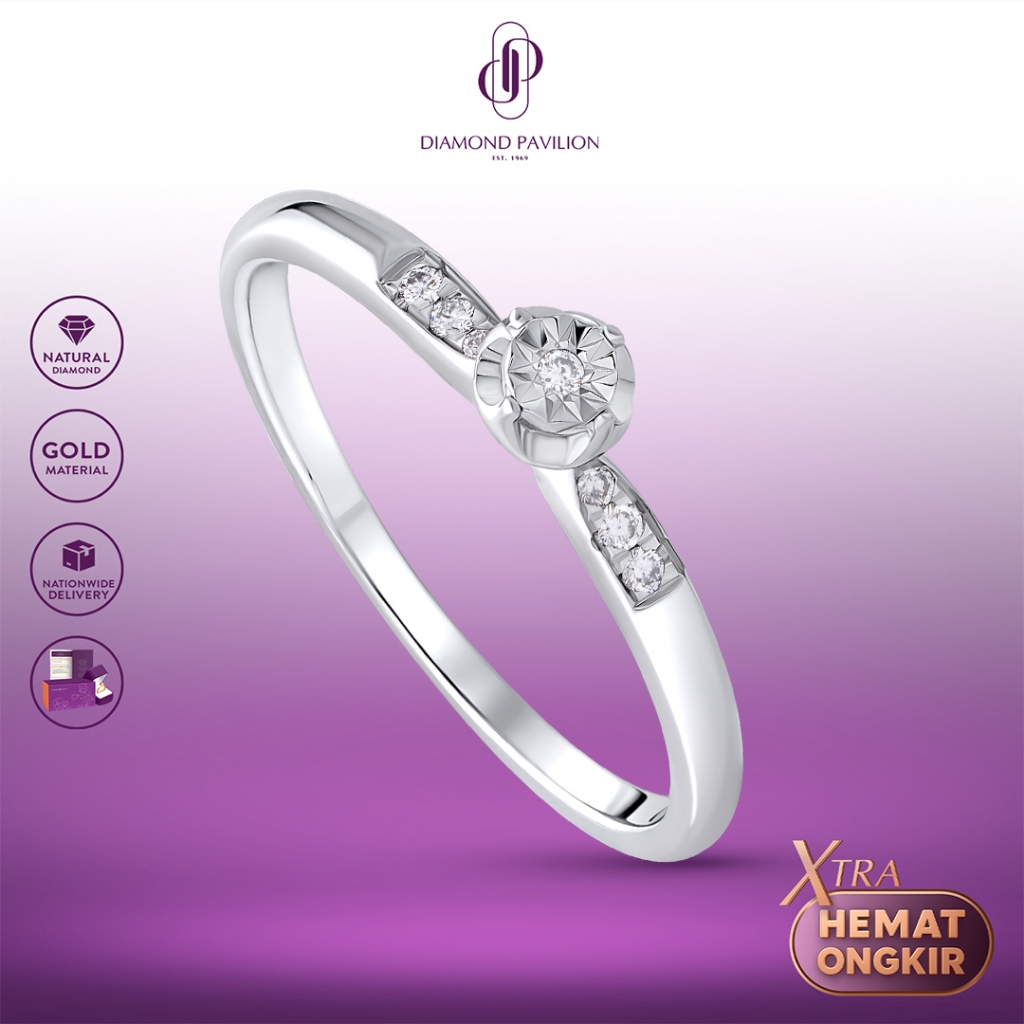 Diamond Pavilion Cincin Emas Batu Berlian Xylora Ring