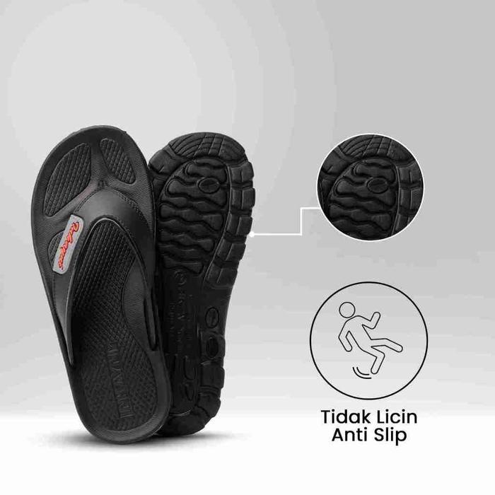 Aerostreet - Sandal Jepit Pria Dan Anak Laki-Laki Size 39-44 Flip Flop Bahan Karet Casual Anti Slip