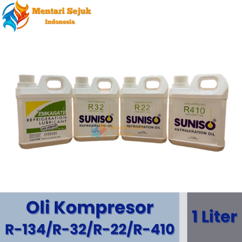 Oli Kompresor AC Kulkas 1 Liter R134 R32 R22 R410 Suniso Emkarate