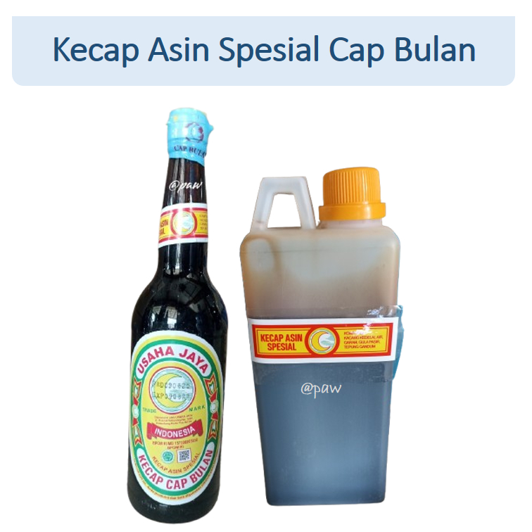 Kecap Asin Spesial Cap Bulan Tutup Plastik / Kecap Asin Botol Tutup Kuning /Kecap Asin Asli Palemban