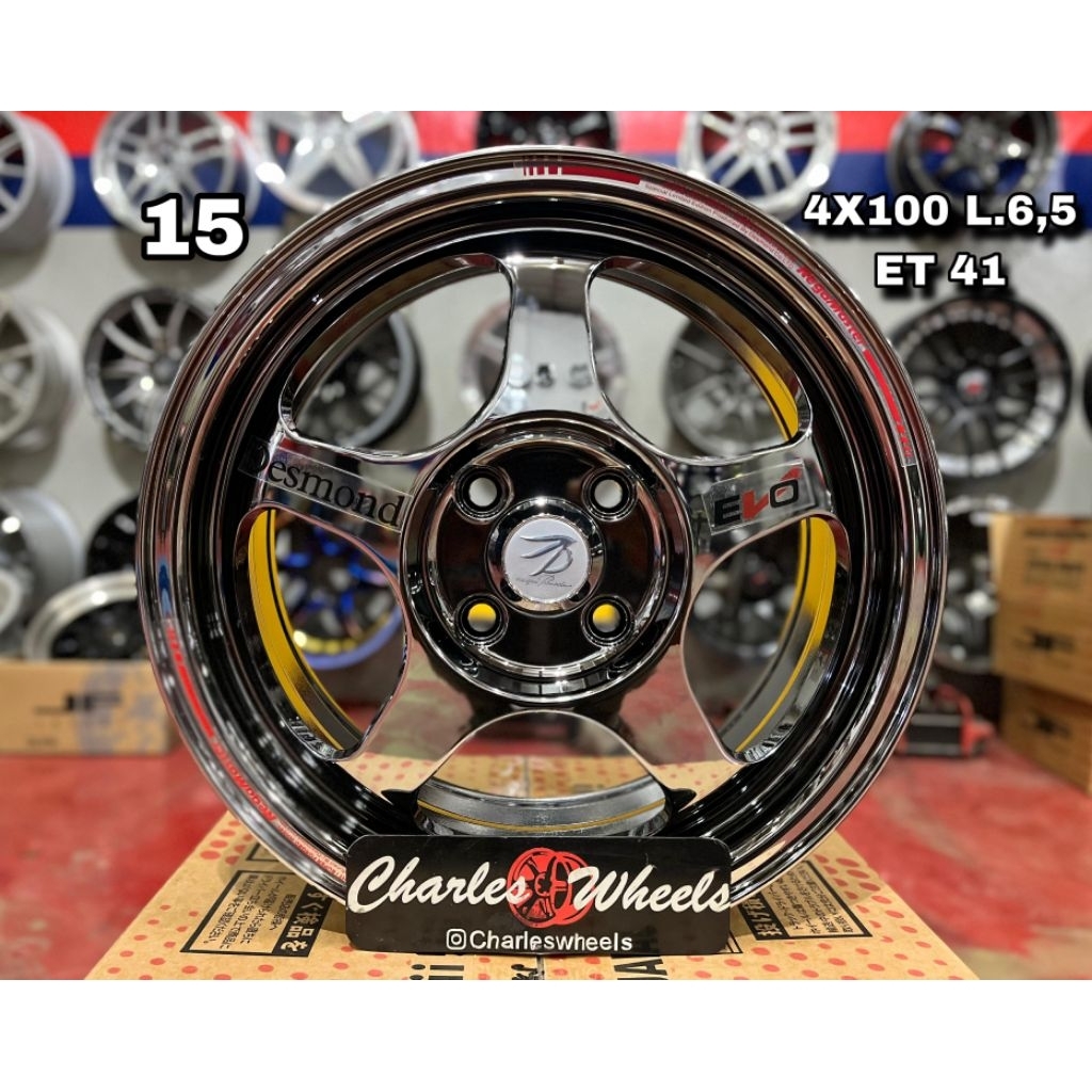 VELG BARU SPOON EVO JF RING 15 BLACKCHROME