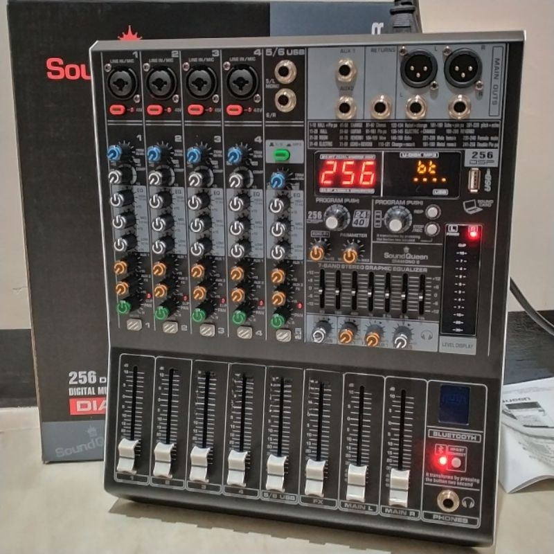 Mixer Diamond 6 Soundqueen 6 Channel Professional Soundsystem Mixer