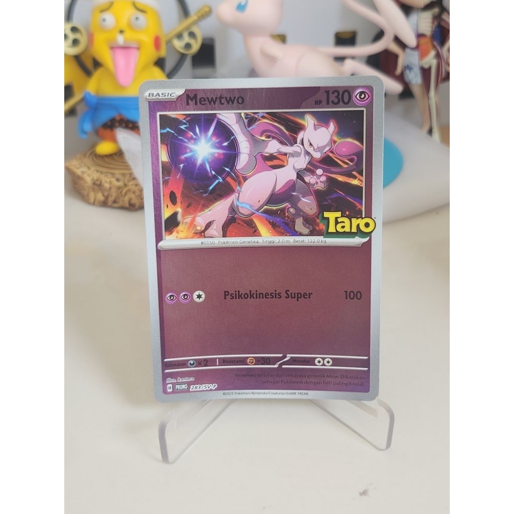 Kartu Promo Mewtwo Taro Pokemon TCG Indonesia