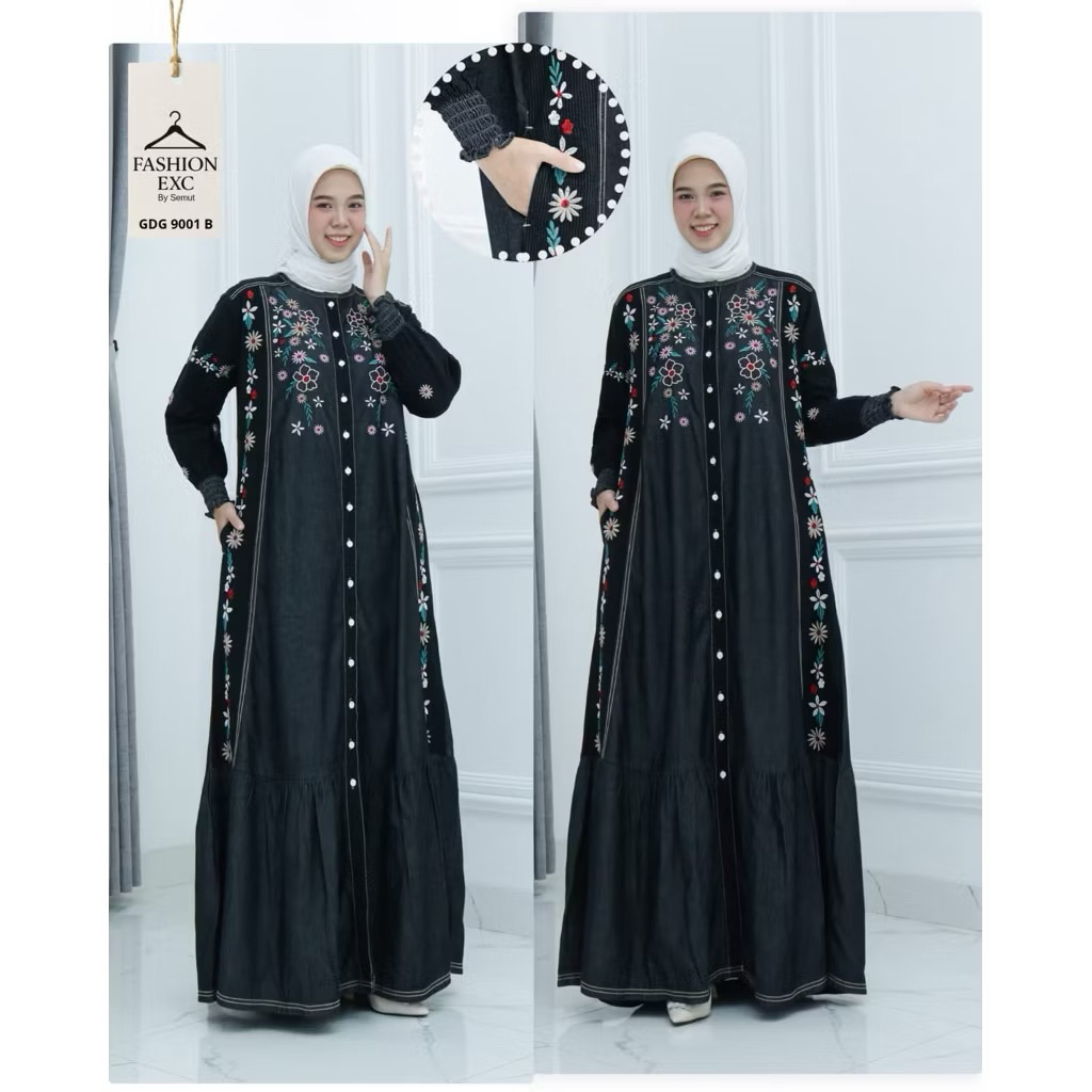 GAMIS KATUN KOMBINASI SYAINA BY SEMUT ORIGINAL