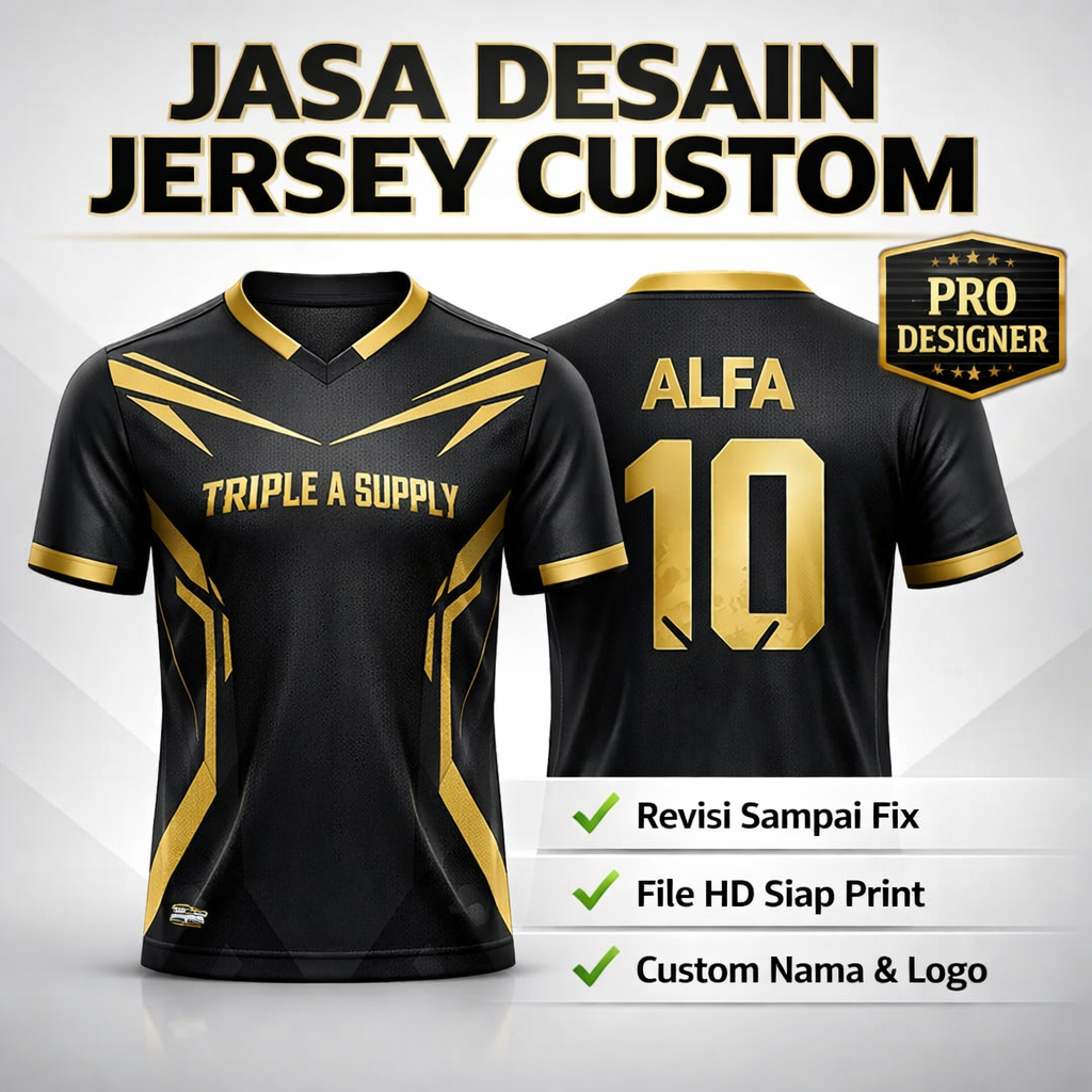 Jasa Desain Jersey Futsal Custom – Full Printing Siap Produksi | Triple A Supply