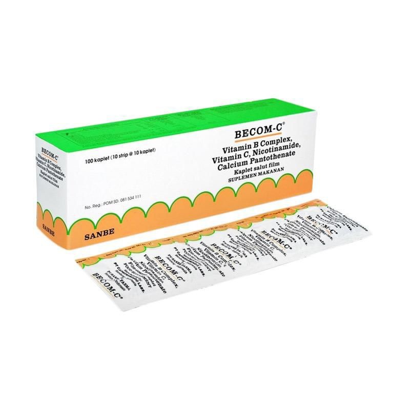 Multivitamin Becom-C 1 strip isi 10 tablet - Vitamin B Complex, Vitamin C