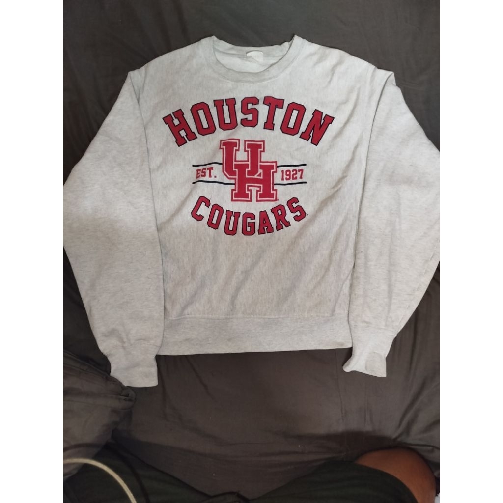 sweatshirt champion vintage reverse weave boxy Houston cougar