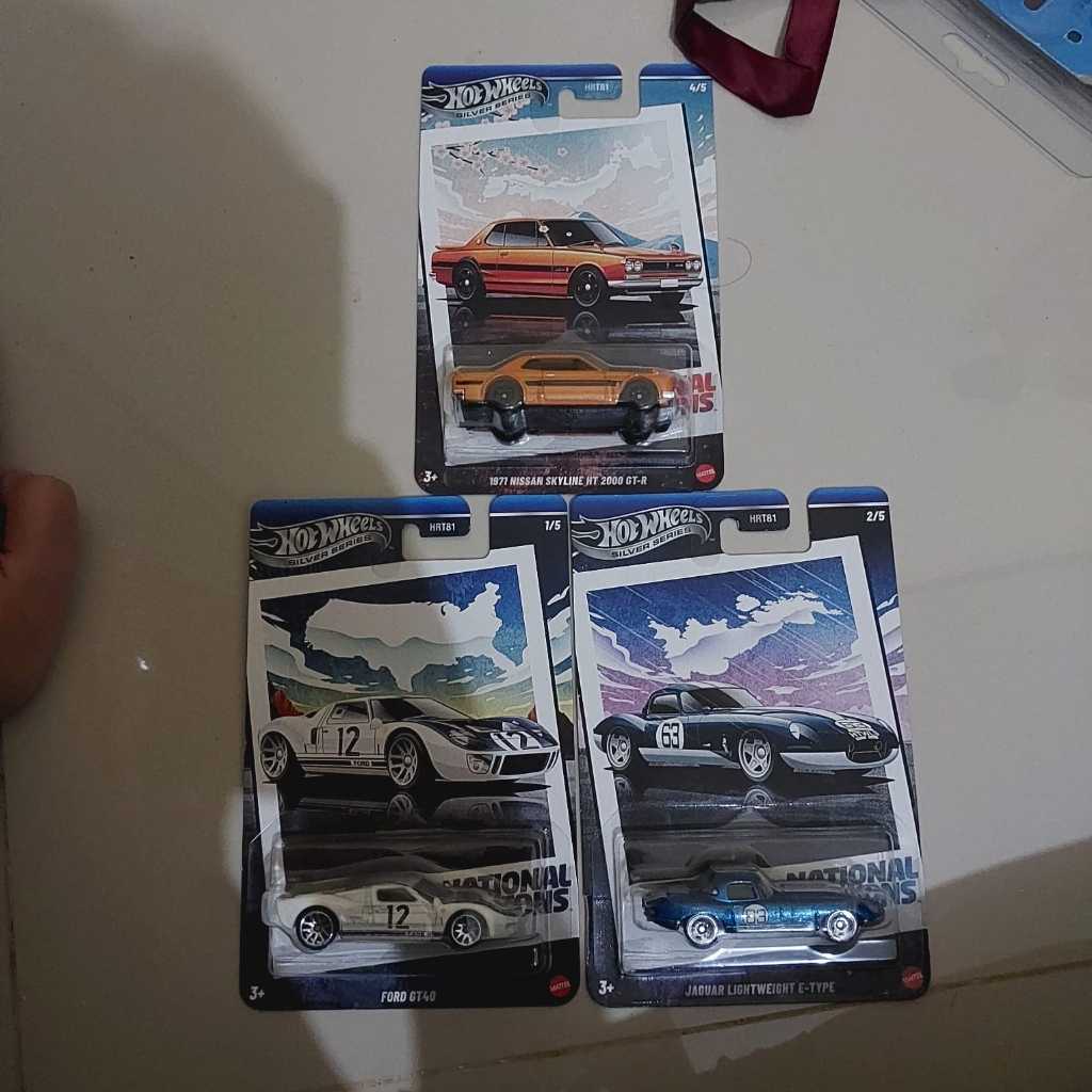 Hot Wheels National Icon : 1971 Nissa Skyline HT 2000 GT-R, Ford GT40, Jaguar Lightweight E-Type